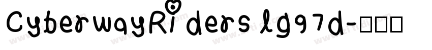CyberwayRiders lg97d字体转换